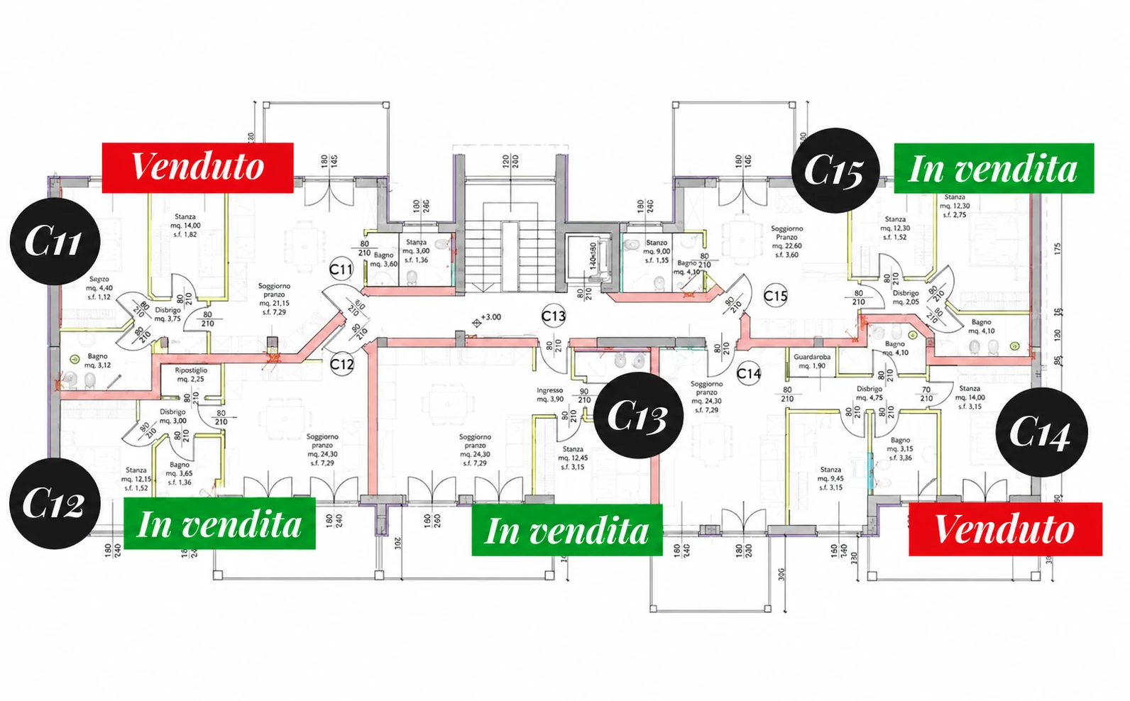 Palazzina C Secondo Piano